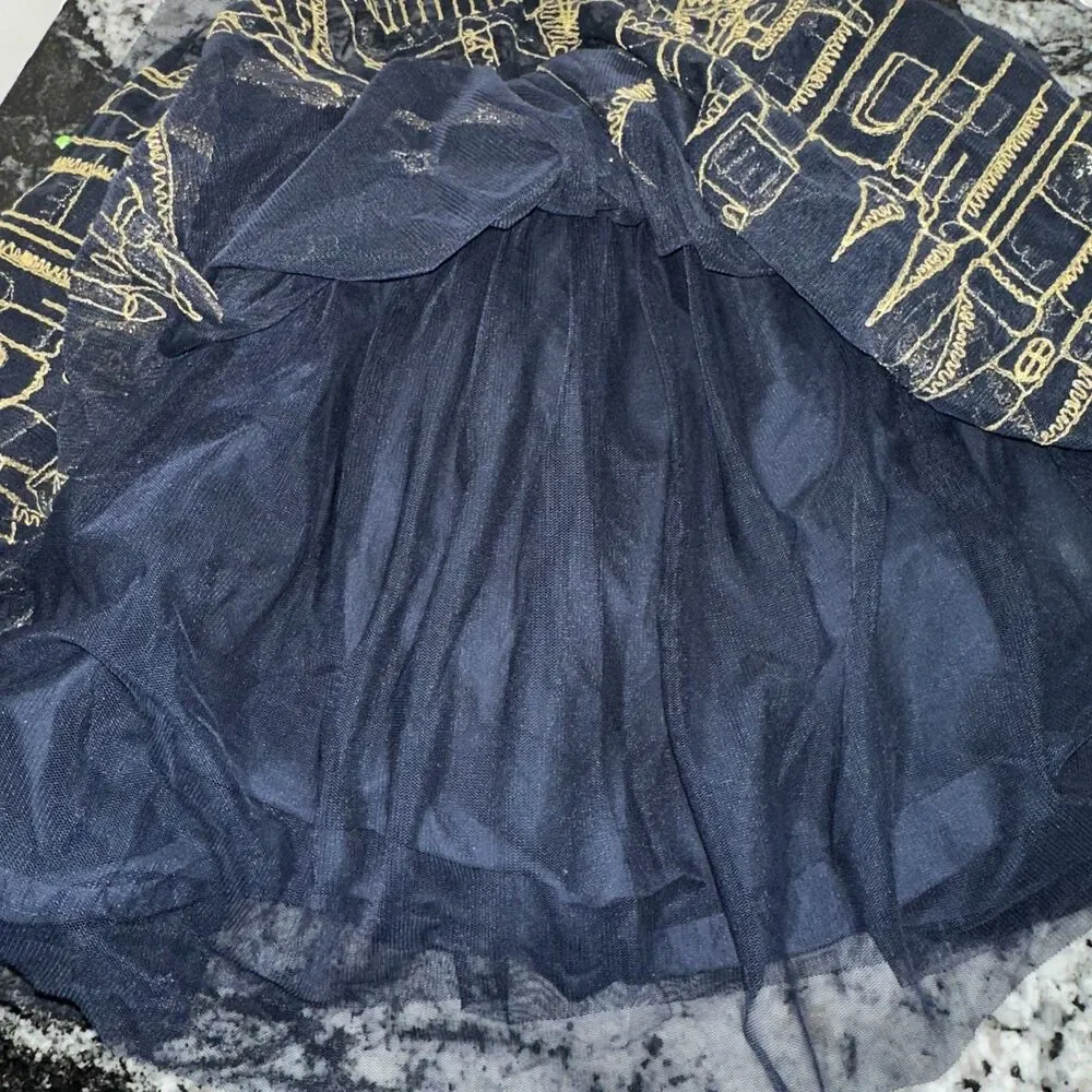 Mini Boden Hogwarts Embroidered Skirt Harry Potter Collection 4 5 New with Tags